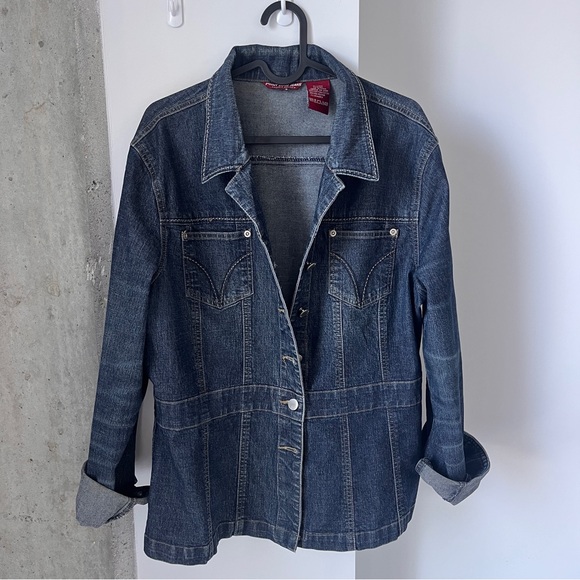 Point Zero Jackets & Blazers - Point Zero Dark Blue Jean Jacket